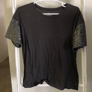 American Eagle Sparkle Sleeve T-Shirt